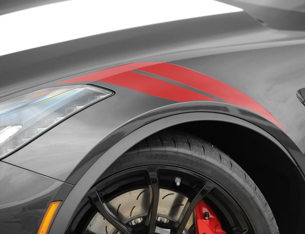 C7 Corvette Z06, Grand Sport Fender Accent Stripes 2015-2019, Both LH & RH